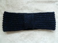 Stirnband dunkelblau mit Glitzer