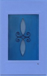 Blaue Eisentüre