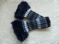 Stulpen blau-weiß gestreift