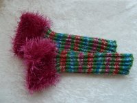 Stulpen pink gestreift
