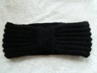 Stirnband schwarz mit Glitzer