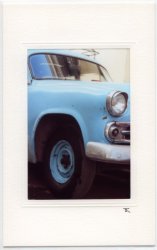Hellblaues Autodetail