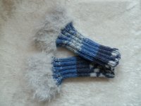 Stulpen hellblau gemustert